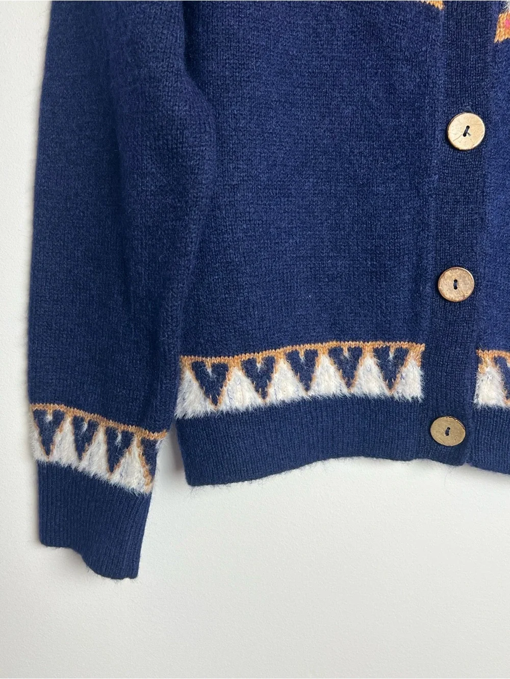 NWT Pilcro Crew-Neck Cozy Fairisle Cardigan Sweater from Anthropologie